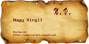 Nagy Virgil névjegykártya
